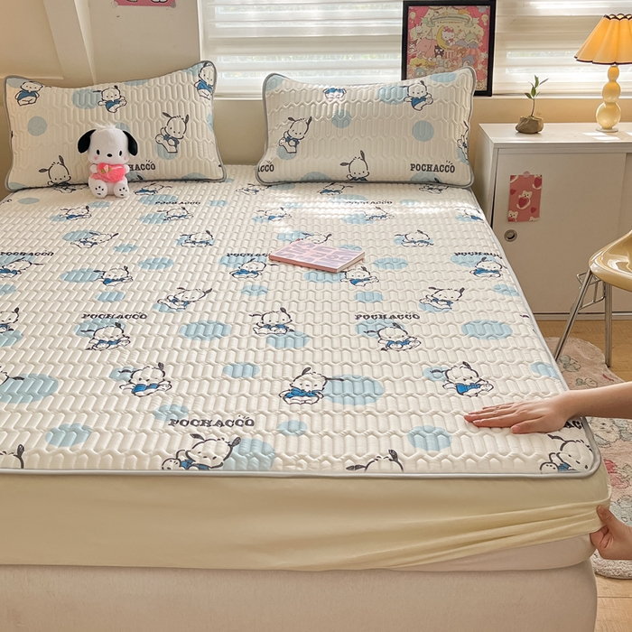 91家纺网 家纺一手货源 找家纺 （总）金爱家 2024新款库洛米床笠款凉感丝乳胶凉席