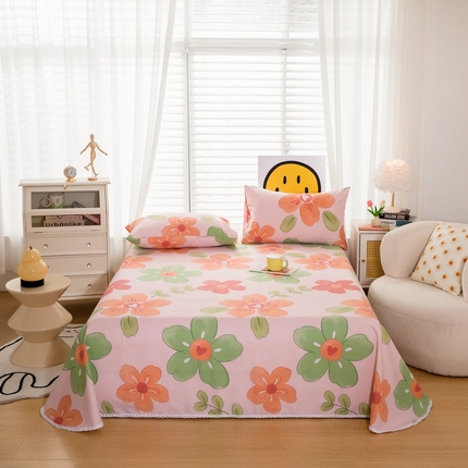 91家纺网 家纺一手货源 找家纺 （总）慕希 2024新款三枚缎卡老粗布床单单品（直角床单 没有花边）