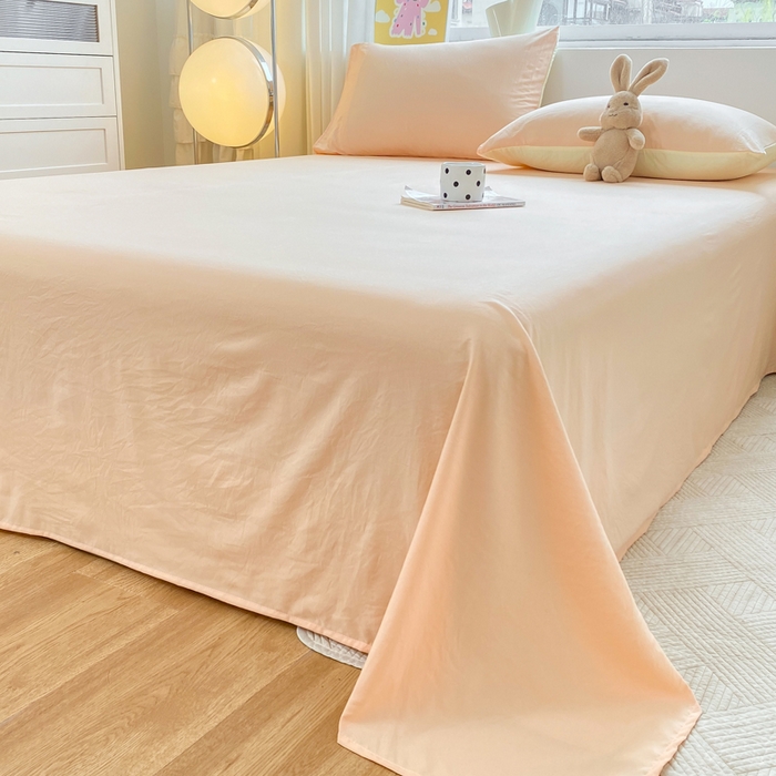 91家纺网 家纺一手货源 找家纺 雨帆家纺 2024新款纯色床单床笠单品系列 -单床单 玉色床单