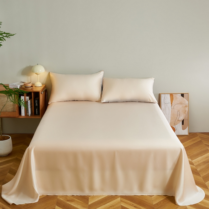 91家纺网 家纺一手货源 找家纺 云栖家居 202460支A类兰精天丝系列单品床单（风格二） 香槟