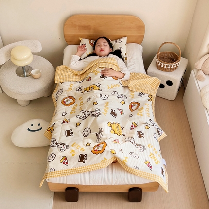 91家纺网 家纺一手货源 找家纺 （总）吉咪兔 2024年新款儿童夏凉被幼儿园夏季小被子纯棉卡通夏天可机洗宝宝空调被