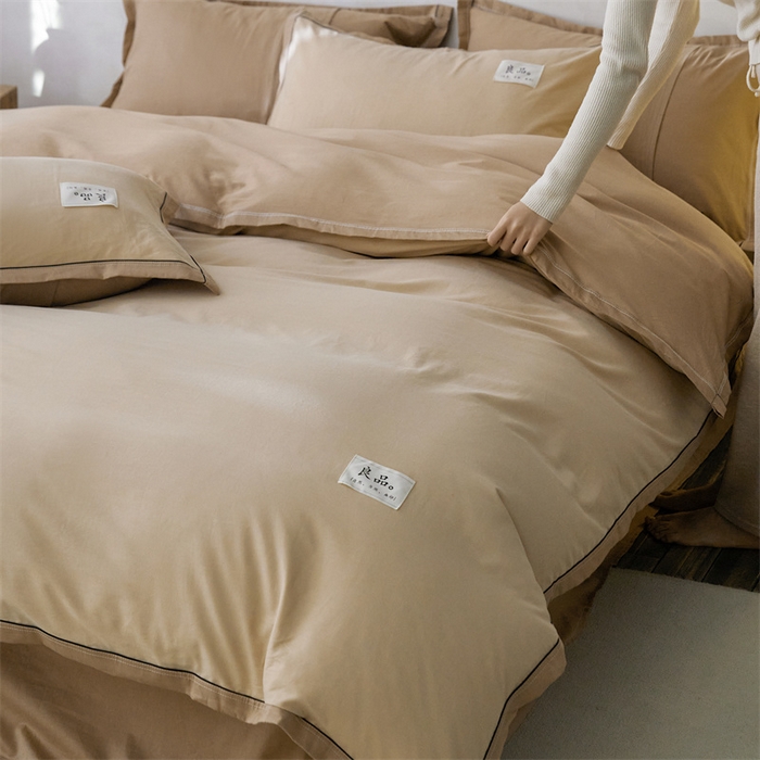 91家纺网 家纺一手货源 找家纺 （总）启程家纺 2024新款全棉A类40支嵌绳包边款四件套