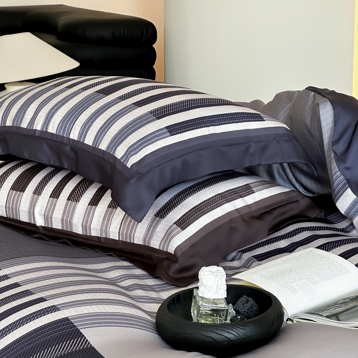 91家纺网 家纺一手货源 找家纺 （总）优悦生活馆 2024新款天丝宽边拼角四件套-商务系列