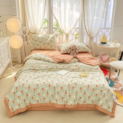 91家纺网 家纺一手货源 找家纺 （总）恋之巢2024新款 泡泡棉印花夏被四件套