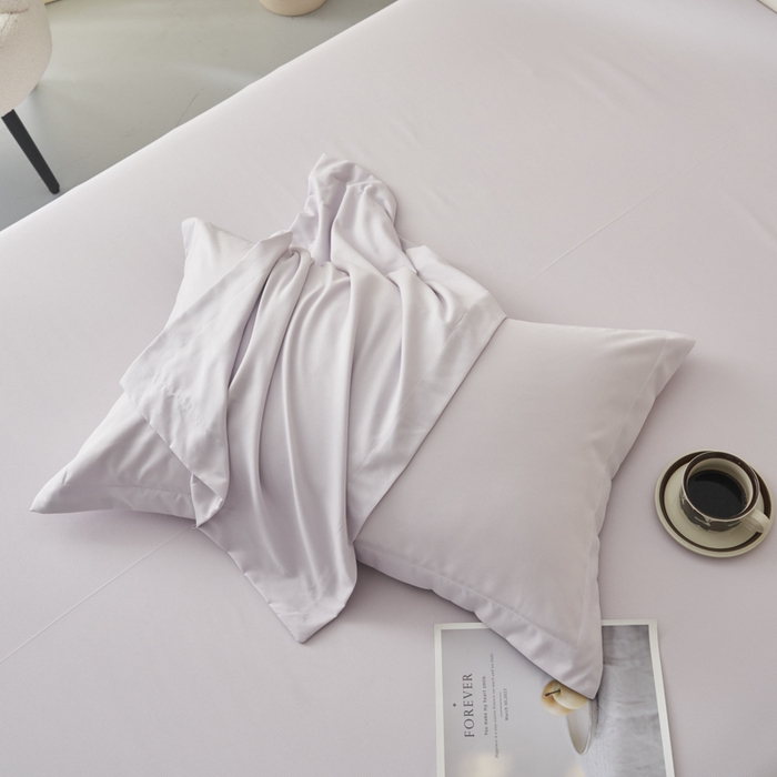 91家纺网 家纺一手货源 找家纺 闲鱼家纺 2025新款A类亲肤刺绣四件套春雅系列 郁金香-雪青