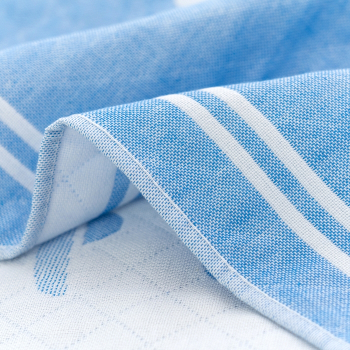 91家纺网 家纺一手货源 找家纺 朴尔家纺-毛巾被 2024新款特惠混纺棉质三层纱布独版AB面枕巾 52*78cm一对 小恐龙兰