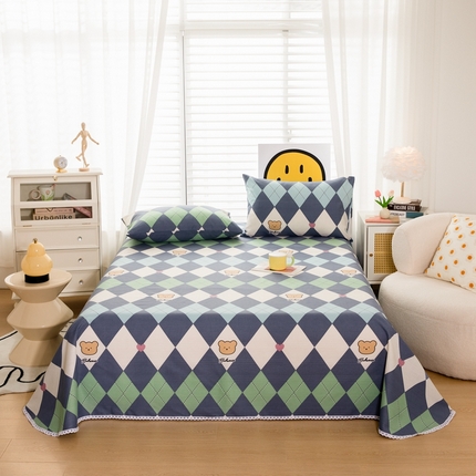 91家纺网 家纺一手货源 找家纺 （总）慕希 2024新款三枚缎卡老粗布床单单品（直角床单 没有花边）