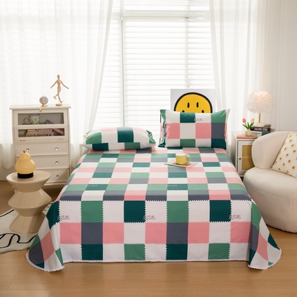 91家纺网 家纺一手货源 找家纺 （总）慕希 2024新款三枚缎卡老粗布床单单品（直角床单 没有花边）