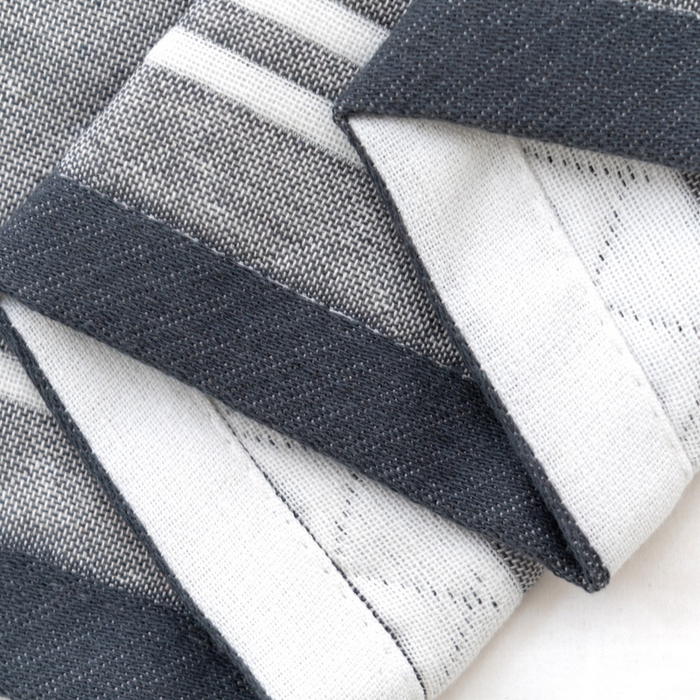 91家纺网 家纺一手货源 找家纺 朴尔家纺-毛巾被 2024新款特惠混纺棉质三层纱布独版AB面枕巾 52*78cm一对 小恐龙灰