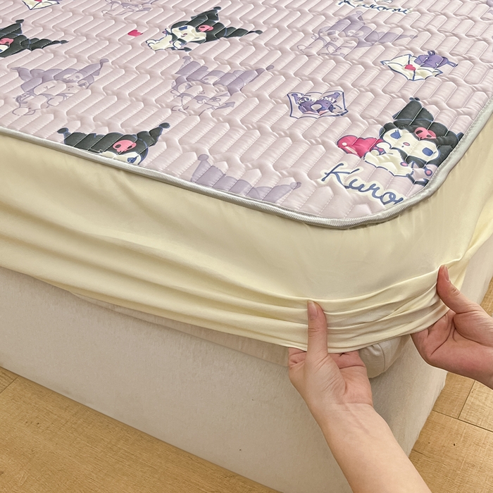 91家纺网 家纺一手货源 找家纺 金爱家 2024新款库洛米床笠款凉感丝乳胶凉席 床笠款-魔法库洛米