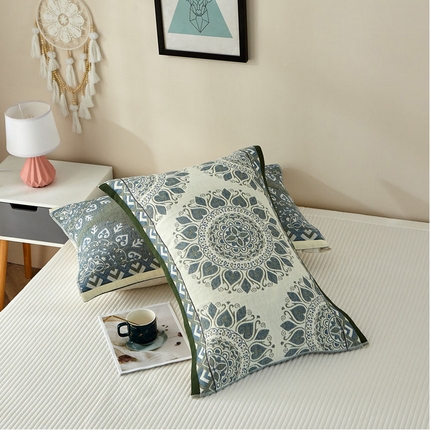 91家纺网 家纺一手货源 找家纺 （总）朴尔家纺-毛巾被 2024新款素雅系列全棉系列四层纱布枕巾