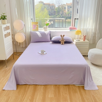 91家纺网 家纺一手货源 找家纺 （总）雨帆家纺 2024新款纯色床单床笠单品系列 -单床单