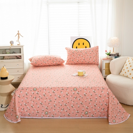 91家纺网 家纺一手货源 找家纺 （总）慕希 2024新款三枚缎卡老粗布床单单品（直角床单 没有花边）