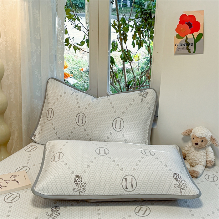 91家纺网 家纺一手货源 找家纺 启程家纺 2024春夏A类凉豆豆凉席床笠款凉席套件 简单时尚