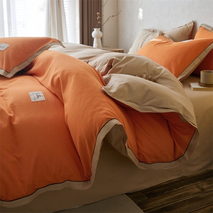 91家纺网 家纺一手货源 找家纺 （总）启程家纺 2024新款全棉A类40支嵌绳包边款四件套