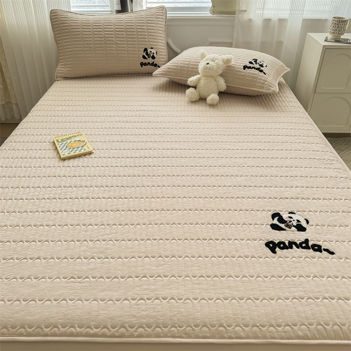 91家纺网 家纺一手货源 找家纺 857家居 2024新款A类原棉大豆夹棉床笠-奶茶熊 奶茶熊-卡布基诺