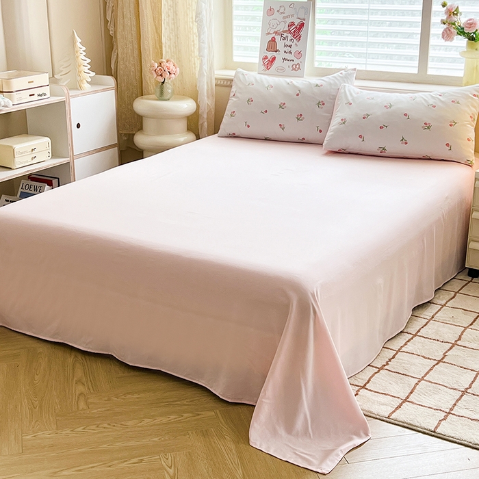 91家纺网 家纺一手货源 找家纺 妖妖家纺 2024新款超柔软糯水洗云朵棉印花夏被四件套 森系小花