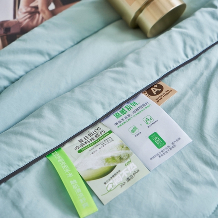 91家纺网 家纺一手货源 找家纺 米菲 2024新款亲肤舒适冰蝉丝科技被 夏被 被子被芯 青春兰