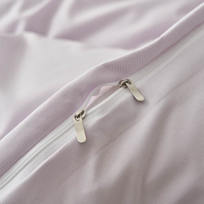 91家纺网 家纺一手货源 找家纺 闲鱼家纺 2025新款A类亲肤刺绣四件套春雅系列 郁金香-雪青