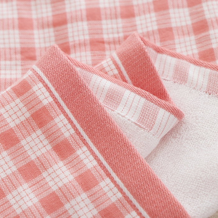 91家纺网 家纺一手货源 找家纺 （总）朴尔家纺 2024新款全棉无印风纱布毛圈加厚色织提花枕巾