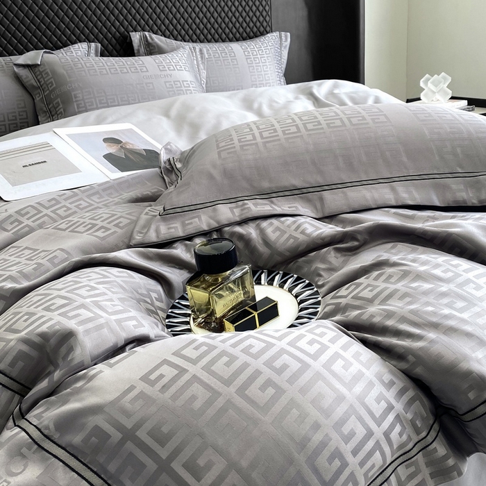 91家纺网 家纺一手货源 找家纺 优悦生活馆 2024新款工艺款提花磨毛四件套-简爱-灰