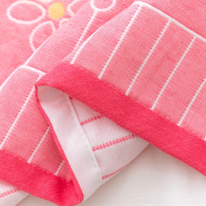 91家纺网 家纺一手货源 找家纺 朴尔家纺-毛巾被 2024新款特惠混纺棉质三层纱布独版AB面枕巾 52*78cm一对 花中细语粉