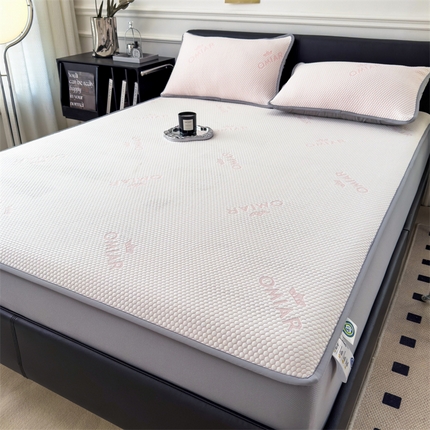 91家纺网 家纺一手货源 找家纺 卡初 2025新款抗菌冰豆豆皇冠系列床笠款 皇冠-蜜桃粉