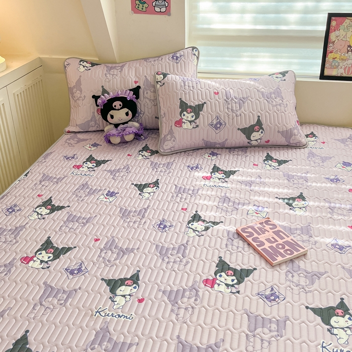 91家纺网 家纺一手货源 找家纺 金爱家 2024新款库洛米床笠款凉感丝乳胶凉席 床笠款-魔法库洛米