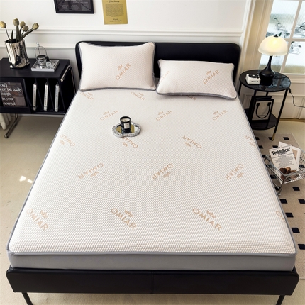 91家纺网 家纺一手货源 找家纺 卡初 2025新款抗菌冰豆豆皇冠系列床笠款 皇冠-柠檬黄