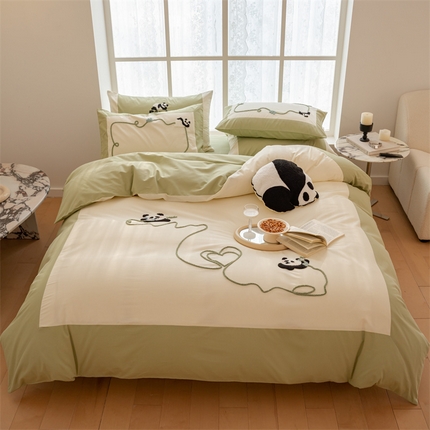 91家纺网 家纺一手货源 找家纺 泽西家纺 2024新款全棉水洗棉毛巾绣大拼角四件套 呼叫转移