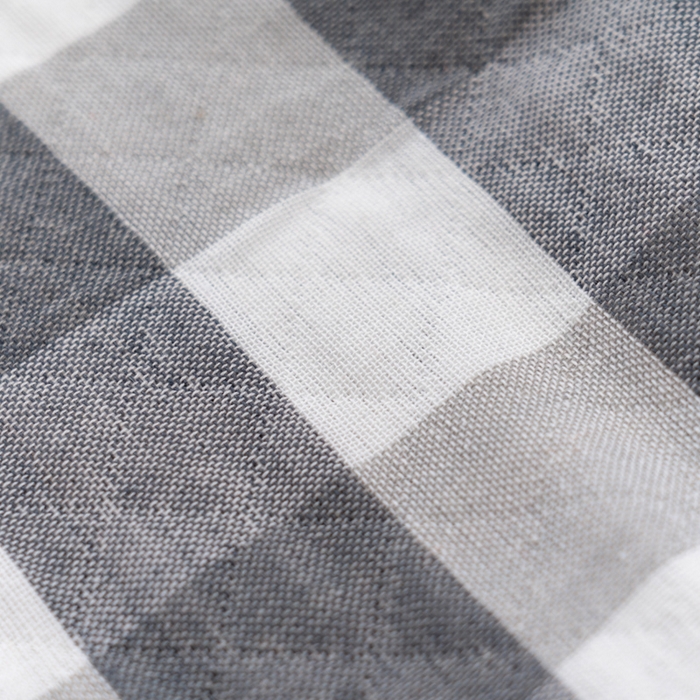 91家纺网 家纺一手货源 找家纺 朴尔家纺-毛巾被 2024新款特惠混纺棉质三层纱布独版AB面枕巾 52*78cm一对 格韵灰