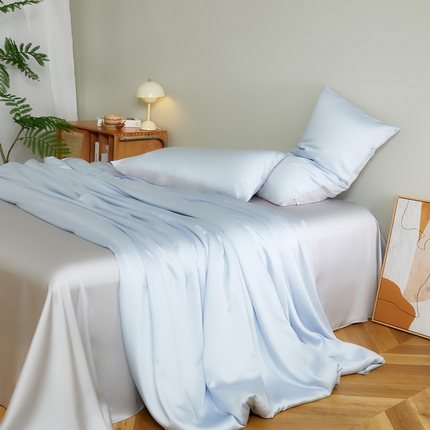 91家纺网 家纺一手货源 找家纺 云栖家居 202460支A类兰精天丝系列单品被套（风格二） 海兰&银灰