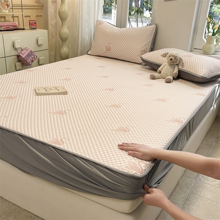 91家纺网 家纺一手货源 找家纺 （总）启程家纺 2024春夏A类凉豆豆凉席床笠款凉席套件