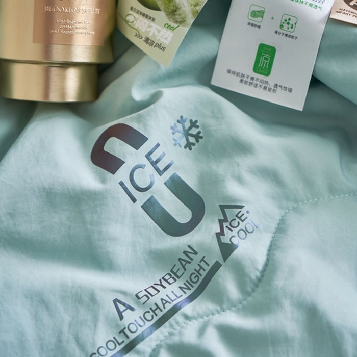 91家纺网 家纺一手货源 找家纺 米菲 2024新款亲肤舒适冰蝉丝科技被 夏被 被子被芯 青春兰