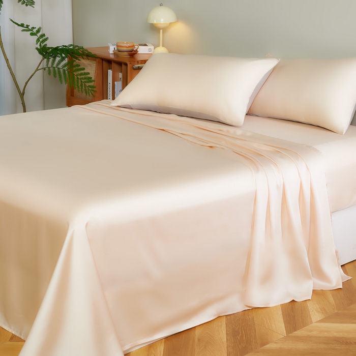 91家纺网 家纺一手货源 找家纺 云栖家居 202460支A类兰精天丝系列单品床单（风格二） 香槟