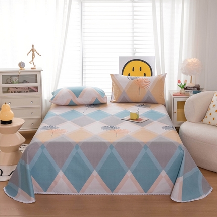 91家纺网 家纺一手货源 找家纺 （总）慕希 2024新款三枚缎卡老粗布床单单品（直角床单 没有花边）