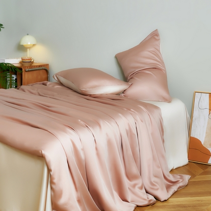 91家纺网 家纺一手货源 找家纺 云栖家居 202460支A类兰精天丝系列单品被套（风格二） 灰粉&米白