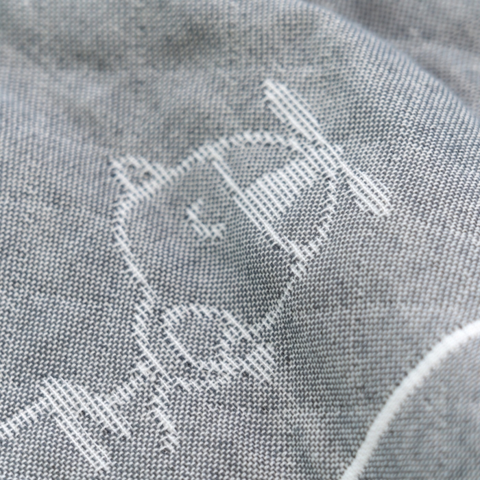 91家纺网 家纺一手货源 找家纺 朴尔家纺-毛巾被 2024新款特惠混纺棉质三层纱布独版AB面枕巾 52*78cm一对 雨伞熊灰