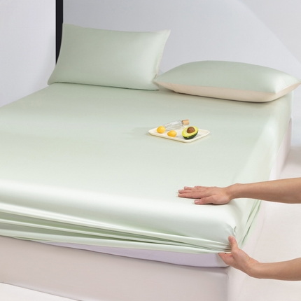 云栖家居 202460支A类兰精天丝系列单品床笠（风格一） 浅绿