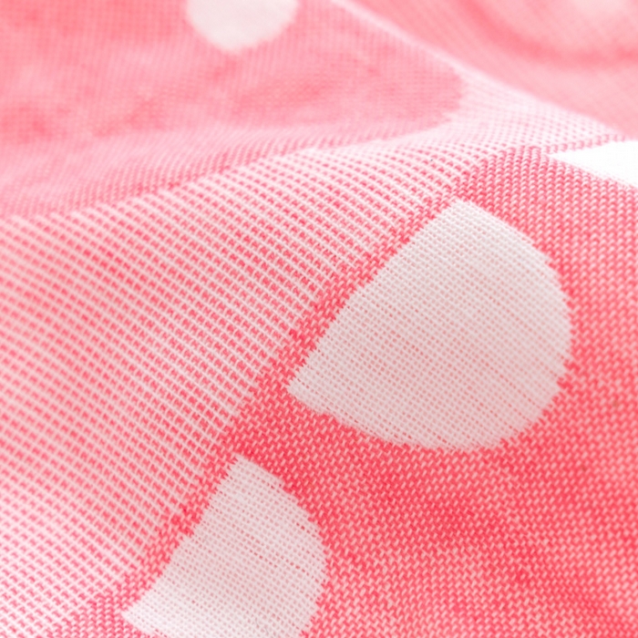 91家纺网 家纺一手货源 找家纺 朴尔家纺-毛巾被 2024新款特惠混纺棉质三层纱布独版AB面枕巾 52*78cm一对 小恐龙粉