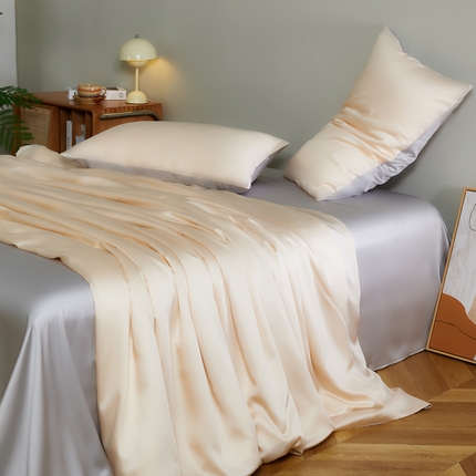 91家纺网 家纺一手货源 找家纺 云栖家居 202460支A类兰精天丝系列单品被套（风格二） 香槟&银灰