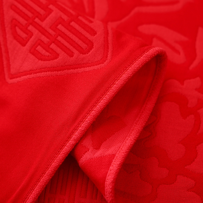 91家纺网 家纺一手货源 找家纺 朴尔家纺-毛巾被 2024新款全棉六层纱布大红色婚庆加厚透气枕巾 心心相印