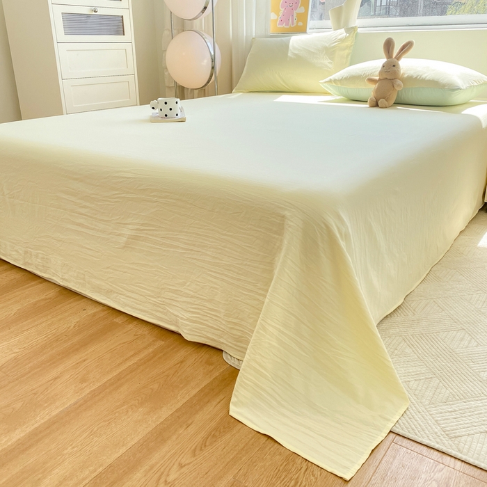 91家纺网 家纺一手货源 找家纺 雨帆家纺 2024新款纯色床单床笠单品系列 -单床单 芝士床单