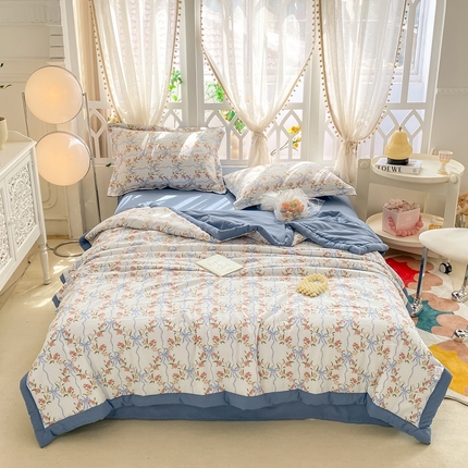 91家纺网 家纺一手货源 找家纺 （总）恋之巢2024新款 泡泡棉印花夏被四件套