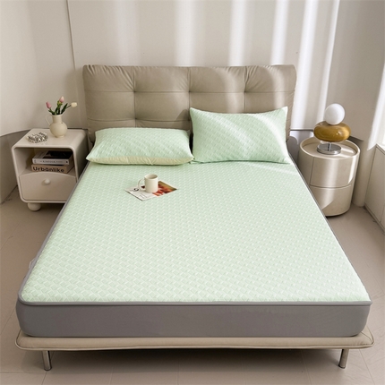 91家纺网 家纺一手货源 找家纺 （总）恒爱家纺 新款A类亲肤几何鸟冰丝床笠