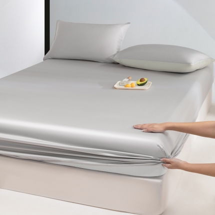 云栖家居 202460支A类兰精天丝系列单品床笠（风格一） 银灰