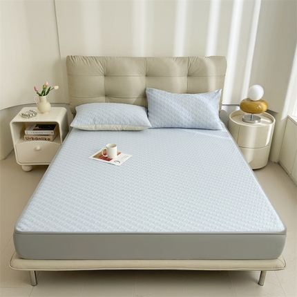 91家纺网 家纺一手货源 找家纺 （总）恒爱家纺 新款A类亲肤几何鸟冰丝床笠