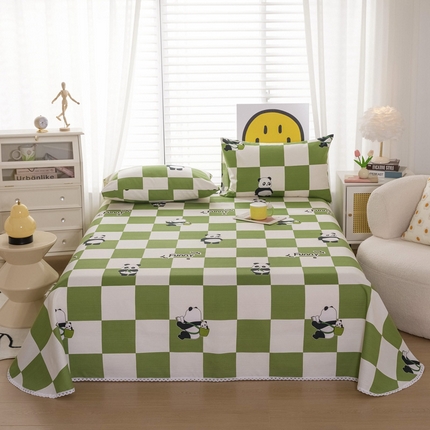 91家纺网 家纺一手货源 找家纺 （总）慕希 2024新款三枚缎卡老粗布床单单品（直角床单 没有花边）