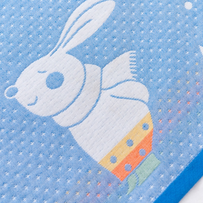 91家纺网 家纺一手货源 找家纺 朴尔家纺-毛巾被 2024新款特惠混纺棉质三层纱布独版AB面枕巾 52*78cm一对 爱心熊兰