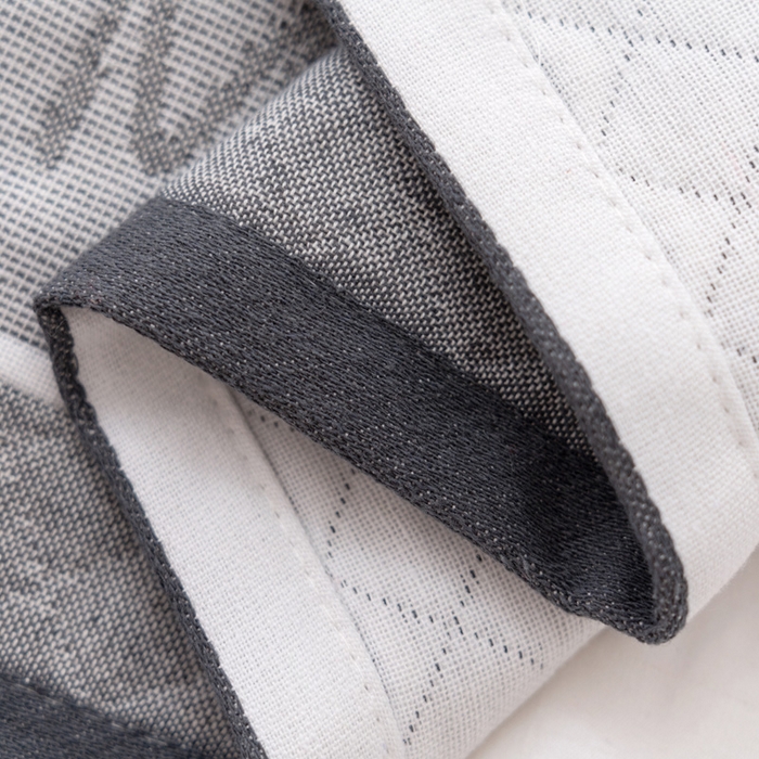 91家纺网 家纺一手货源 找家纺 朴尔家纺-毛巾被 2024新款特惠混纺棉质三层纱布独版AB面枕巾 52*78cm一对 早安灰